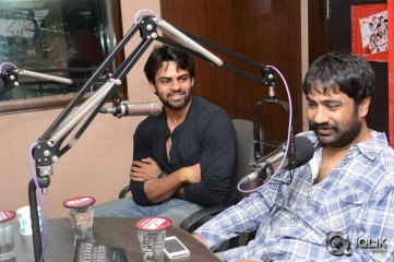 Sai Dharam Tej and YVS Chowdary at Red FM